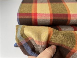 Flannel - skønne tern i brun, gul og orange